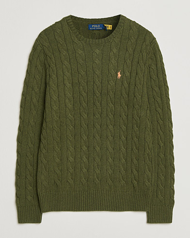 Polo Ralph Lauren Cotton Cable Pullover Garden Trail Heather – Groen