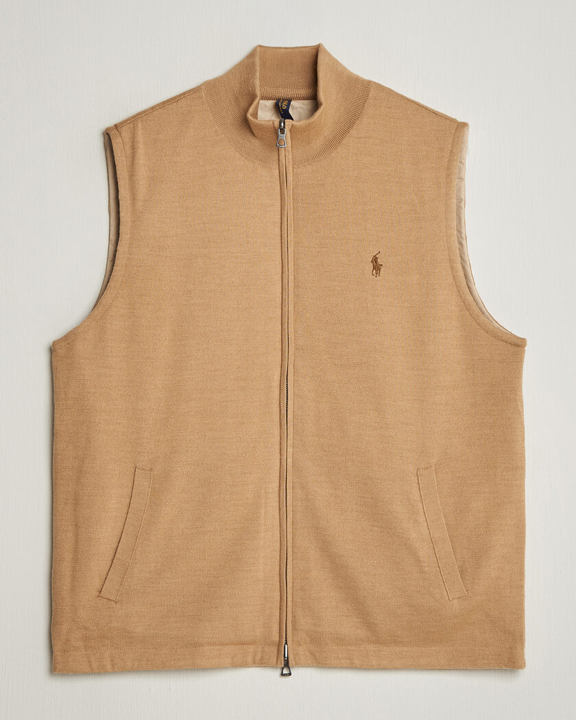 Polo Ralph Lauren Wool Blend Vest Camel Combo – Bruin