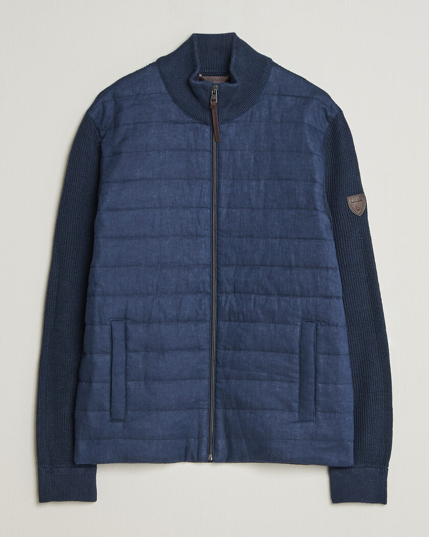 Polo Ralph Lauren Linen Full Zip Sweater Navy – Bleu