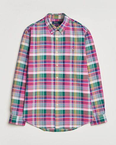 Polo Ralph Lauren Custom Fit Checked Oxford Shirt Pink/Blue Multi – Meerkleurig