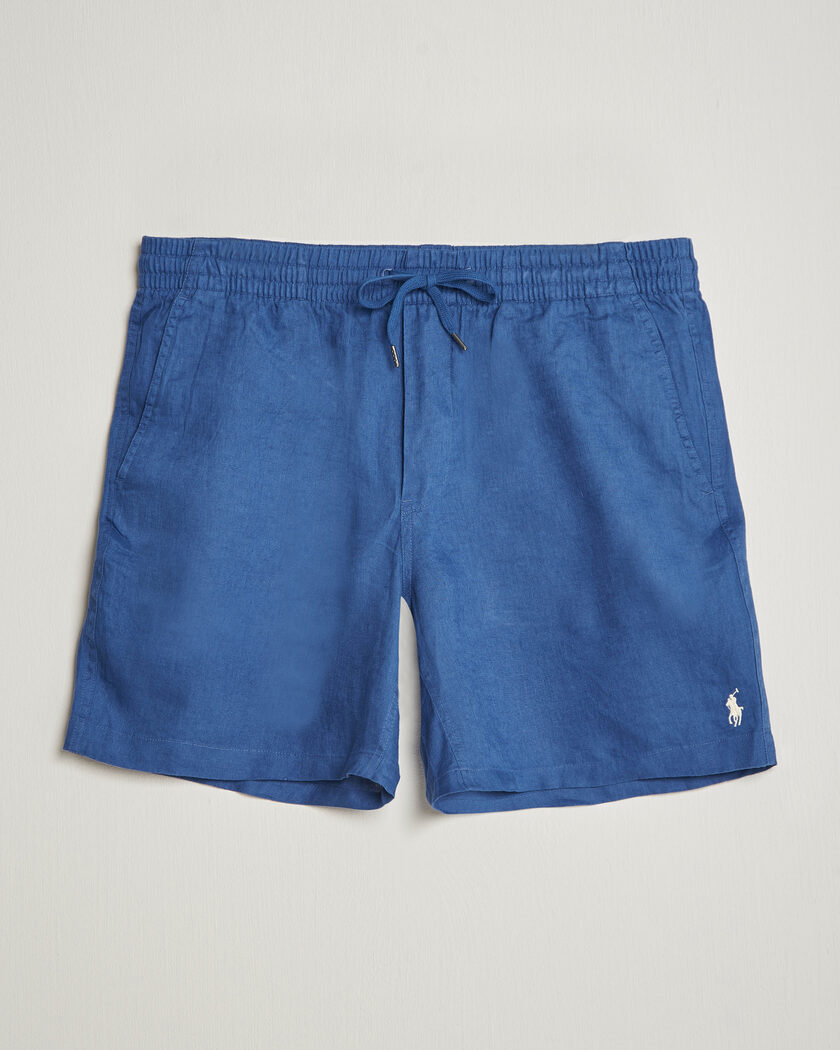 Polo Ralph Lauren Dyed Linen Shorts Dusty Azure – Bleu
