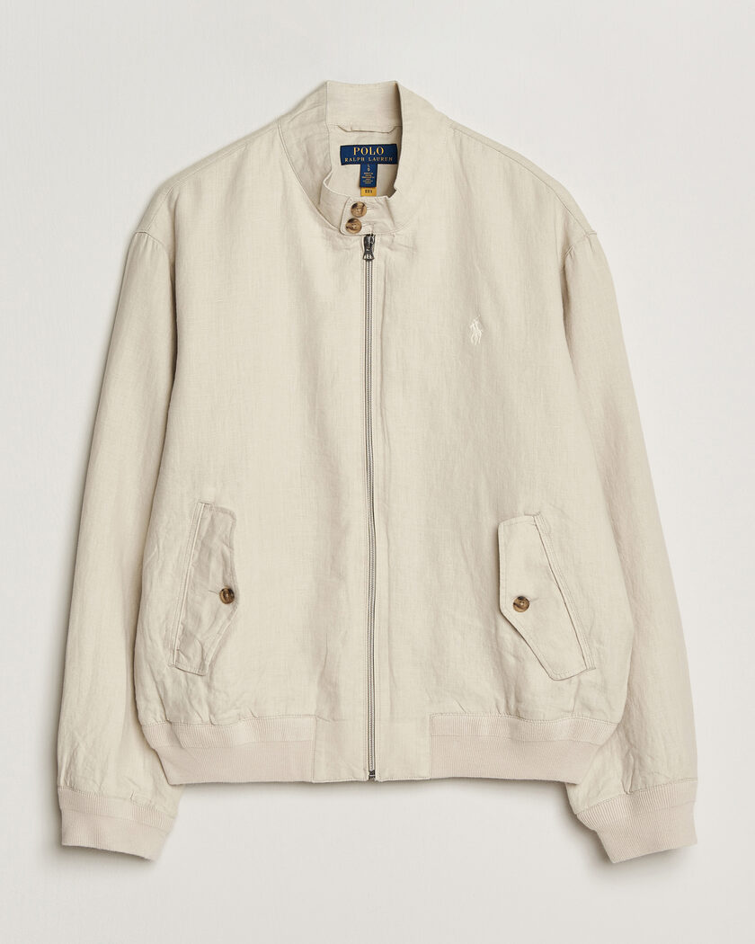 Polo Ralph Lauren Linen Herringbone Windbreaker Basic Sand – Beige