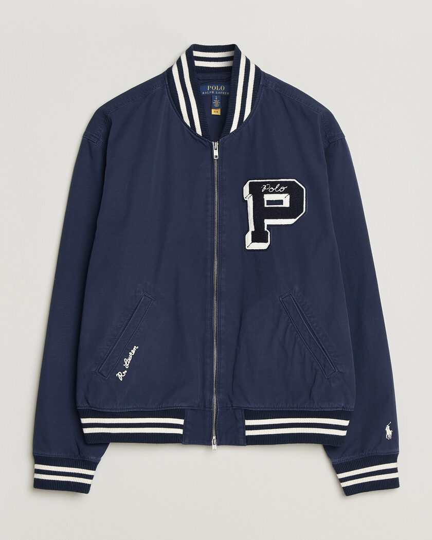 Polo Ralph Lauren Rustic Canvas Bomberjacket Newport Navy – Blauw