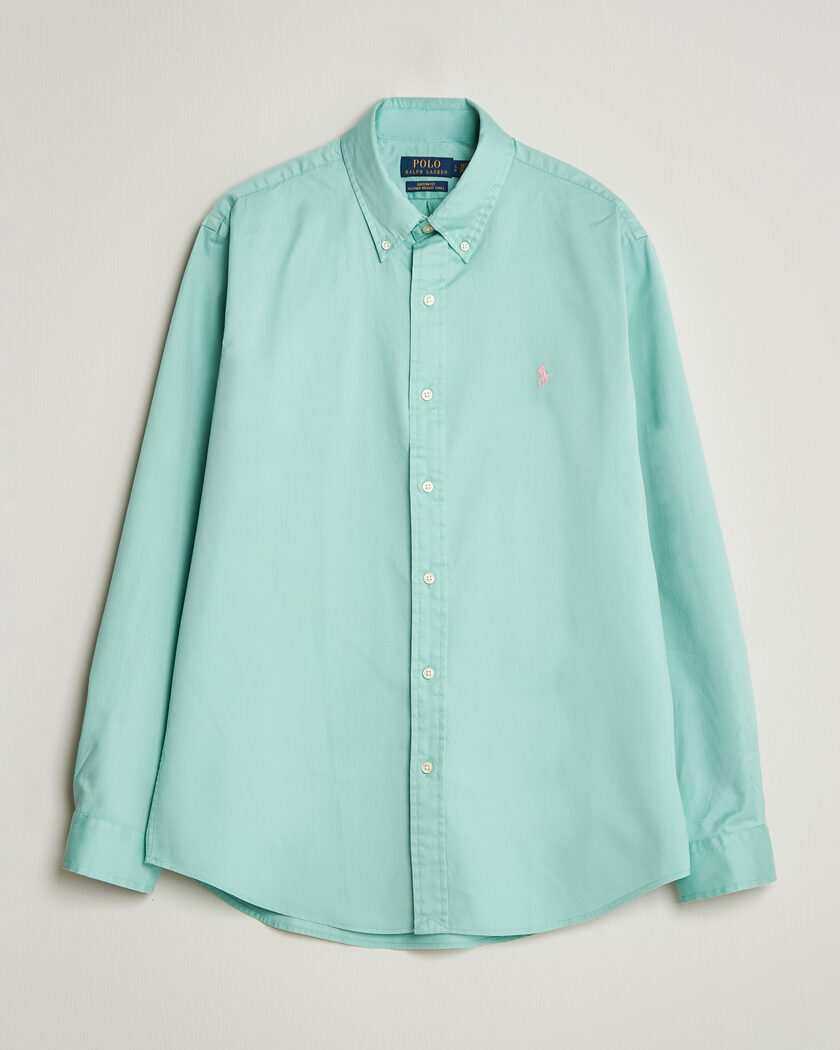 Polo Ralph Lauren Custom Fit Garment Twill Shirt Celadon – Groen