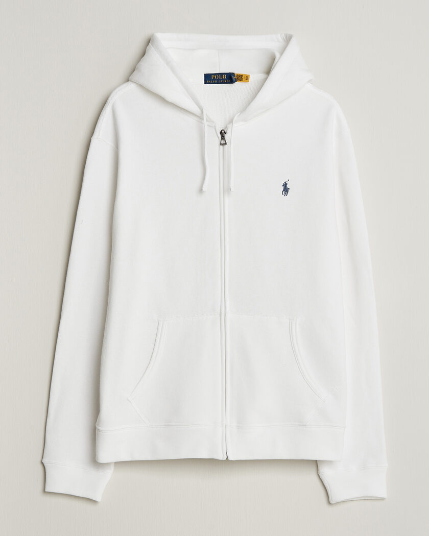 Polo Ralph Lauren Island Terry Full Zip Hoodie White – Wit