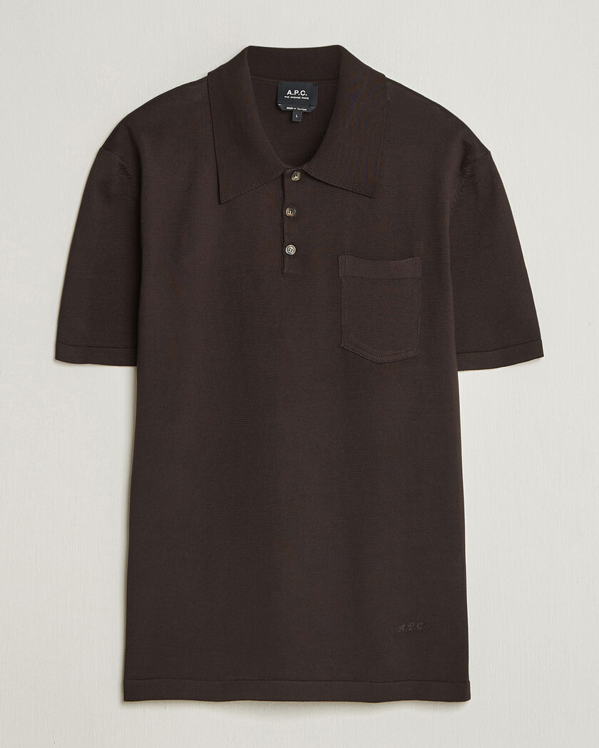 A.P.C. Colin Knitted Polo Brown – Marron