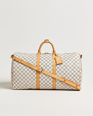 Louis Vuitton Pre-Owned Keepall Bandouliére Damier Azur – Beige