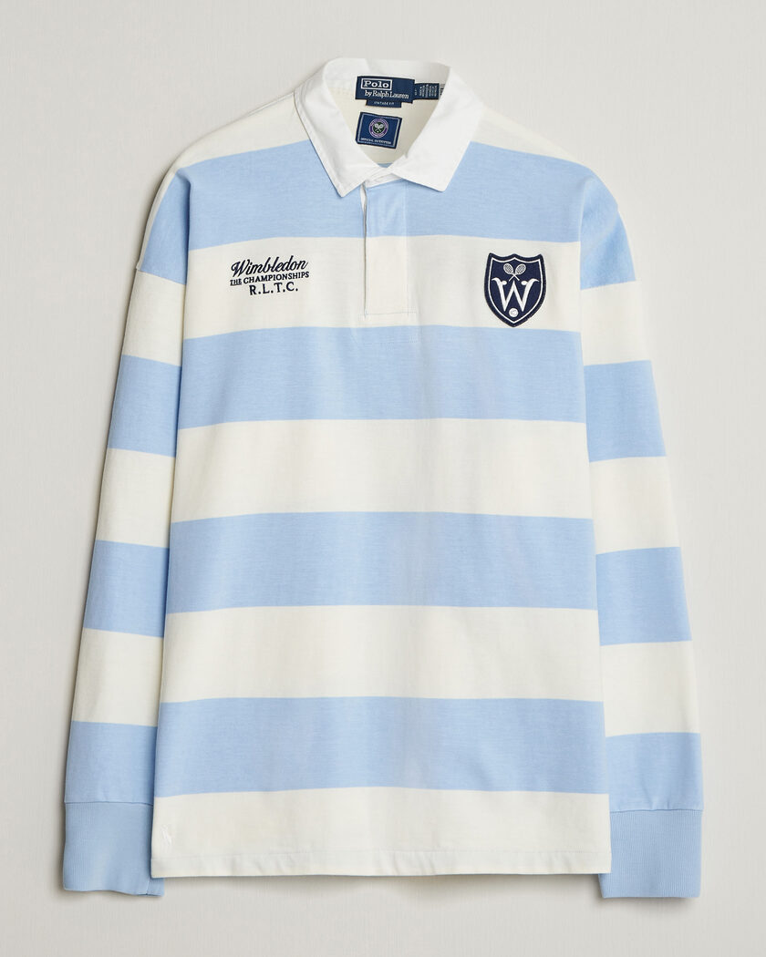 Polo Ralph Lauren Striped Rugby Pullover Office Blue/Deckwash White – Blauw
