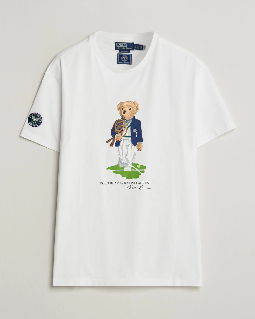 Polo Ralph Lauren Wimbledon Bear Tee White – Wit