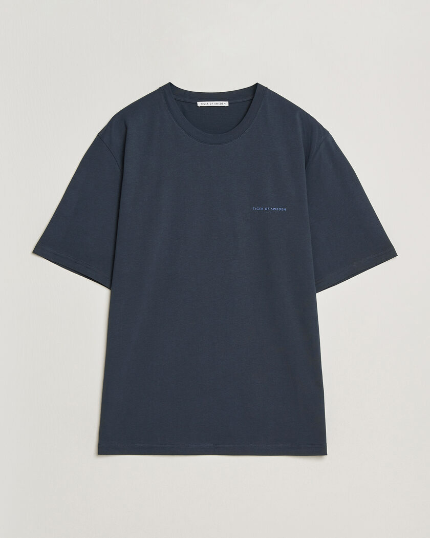 Tiger of Sweden Pro Logo Crew Neck T-Shirt Light Ink – Bleu