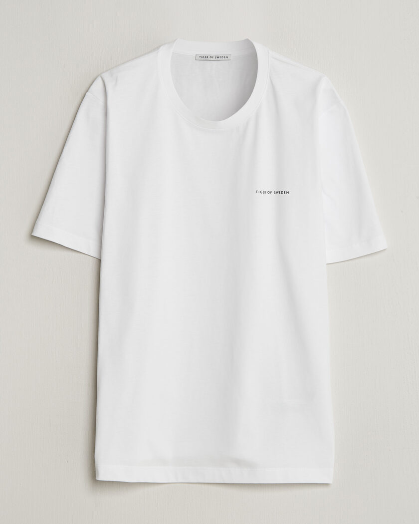 Tiger of Sweden Pro Cotton Logo T-Shirt Pure White – Blanc
