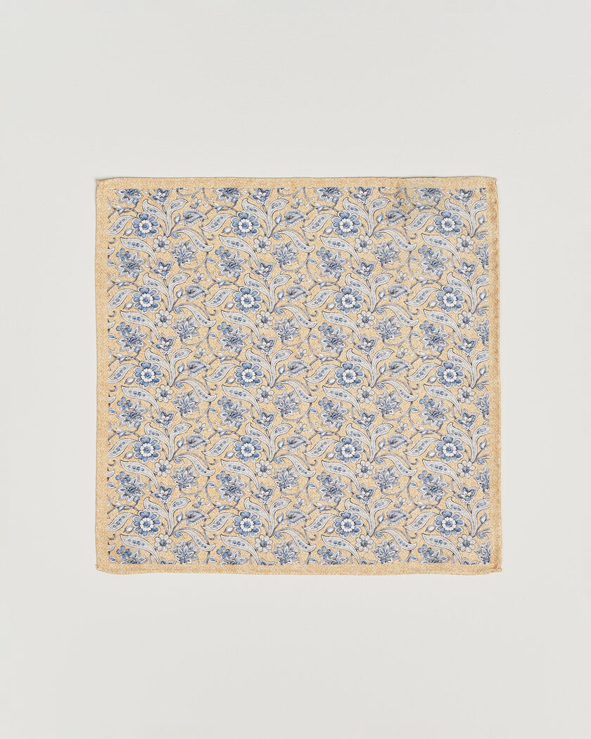 Amanda Christensen Silk Oxford Large Flower Pocket Square Yellow – Jaune