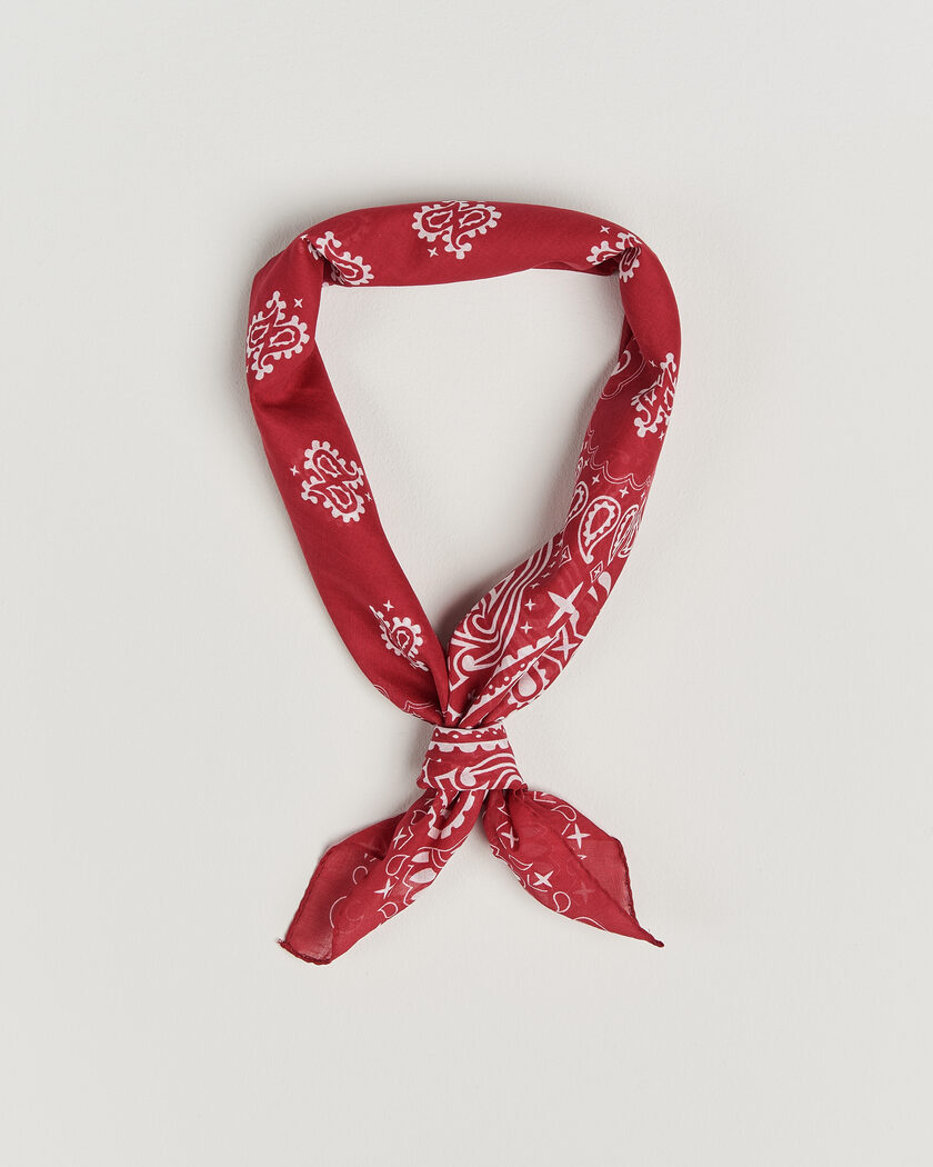 Amanda Christensen Cotton Voilé Paisley Bandana Red – Rood