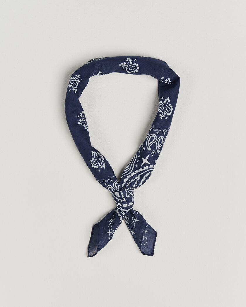 Amanda Christensen Cotton Voilé Paisley Bandana Navy – Blauw