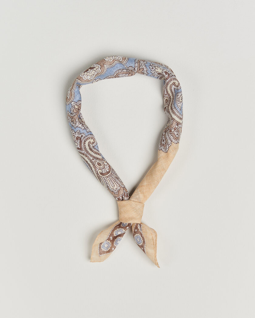 Amanda Christensen Cotton Voilé Large Paisley Bandana Yellow – Geel