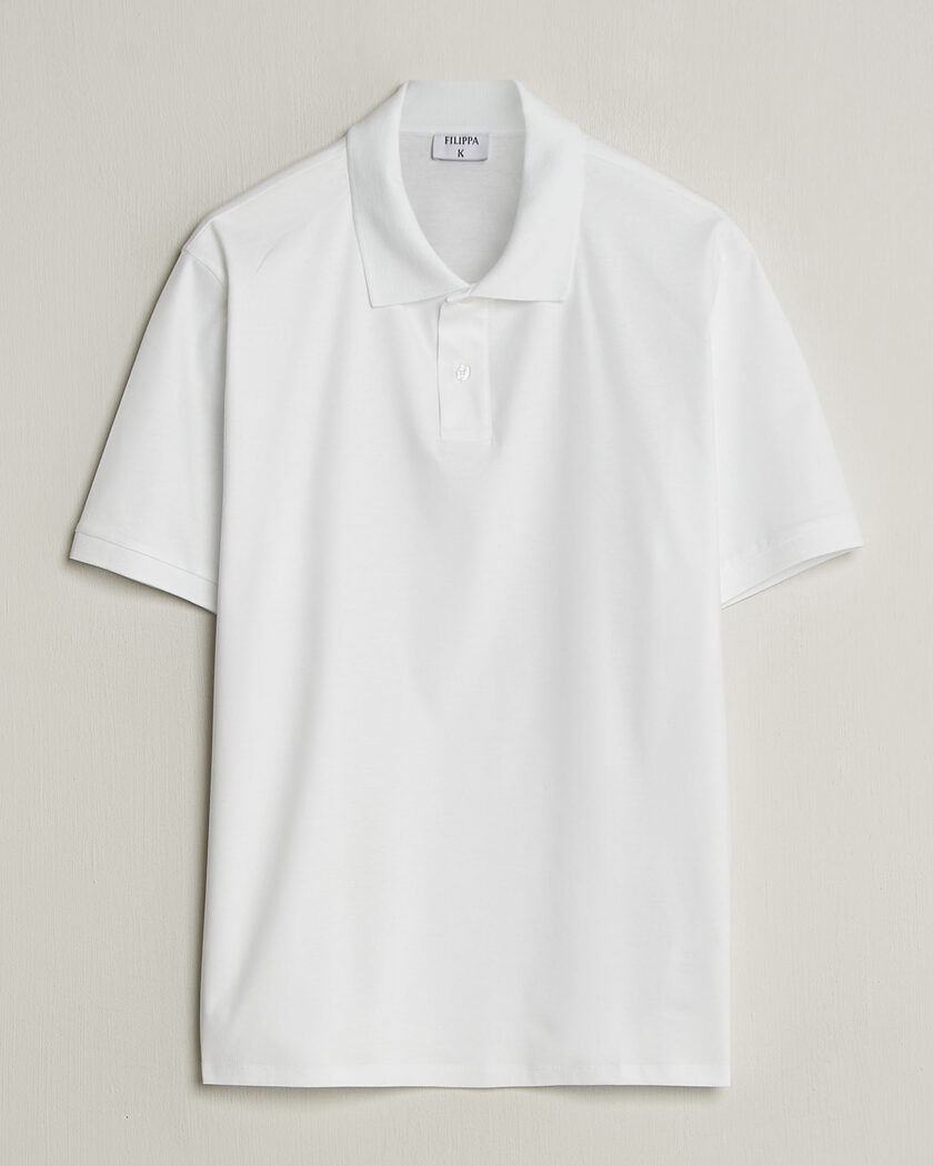 Filippa K Technical Cotton Polo White – Blanc