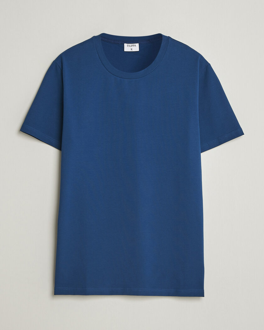Filippa K Soft Lycra T-Shirt Night Teal – Blauw