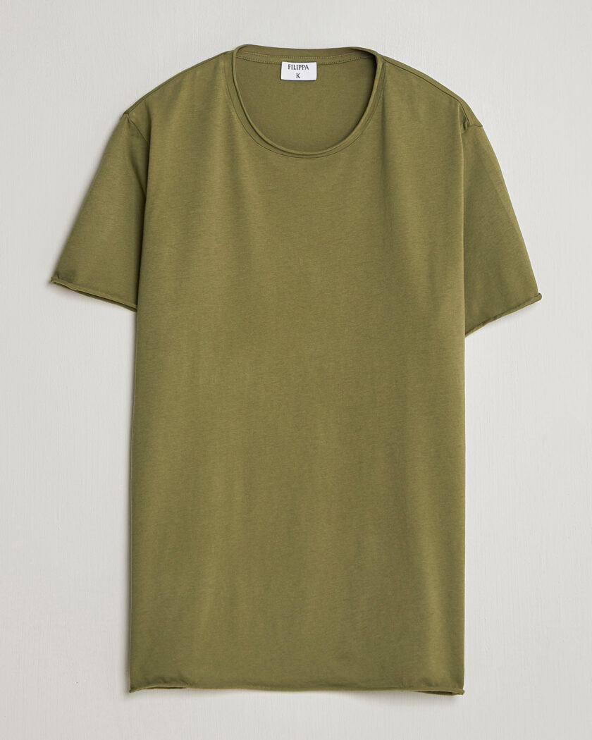 Filippa K Roll Neck Crew Neck T-Shirt Laurel Green – Vert