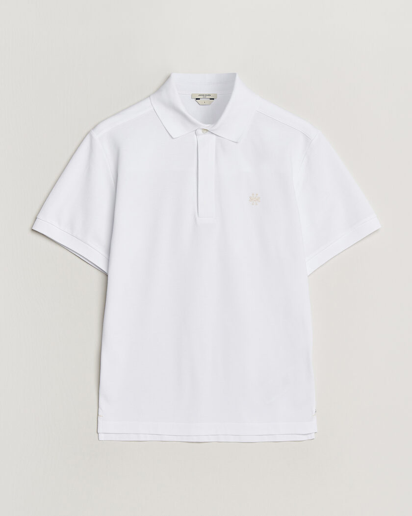 Jacob Cohën Cotton Polo Piquet Optical White – Wit