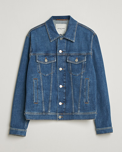 Jacob Cohën Denim Trucker Jacket Mid Blue – Bleu