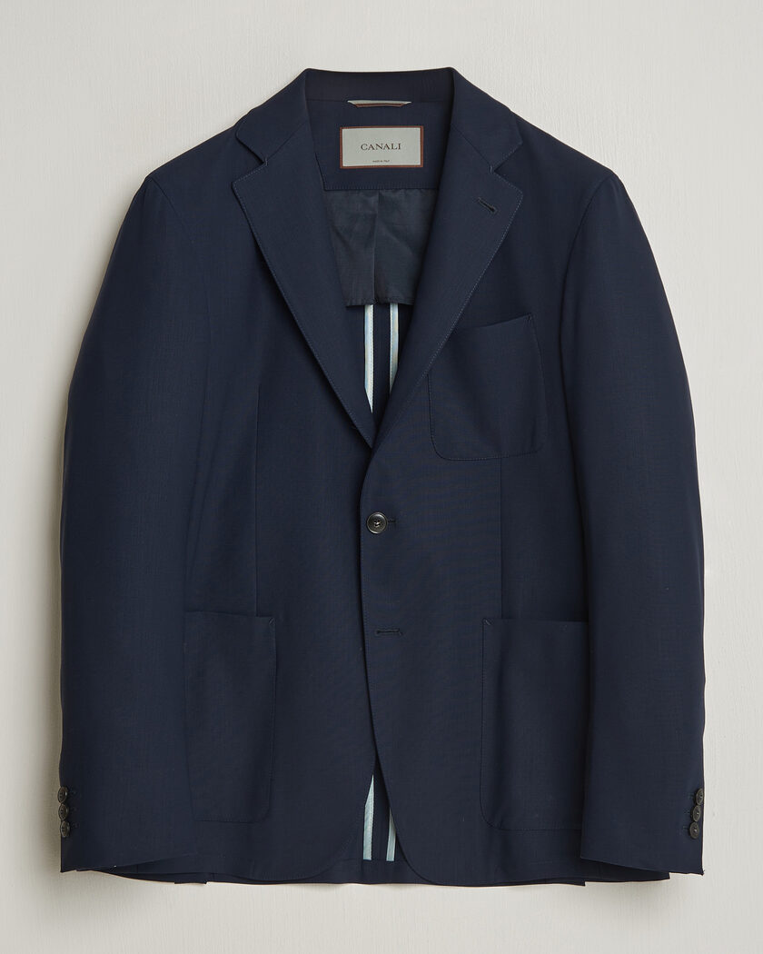 Canali Unconstructed Impeccabile Wool Blazer Navy – Bleu