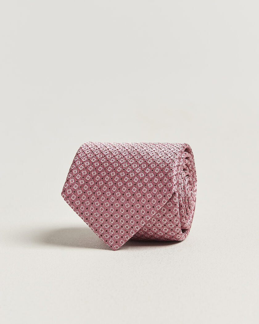 Canali Micro Structure Silk Tie Pink – Roze