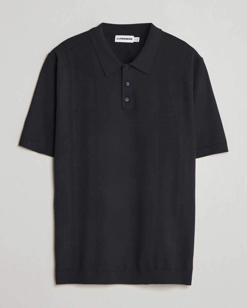 J.Lindeberg Reymond Knit Polo JL Navy – Bleu