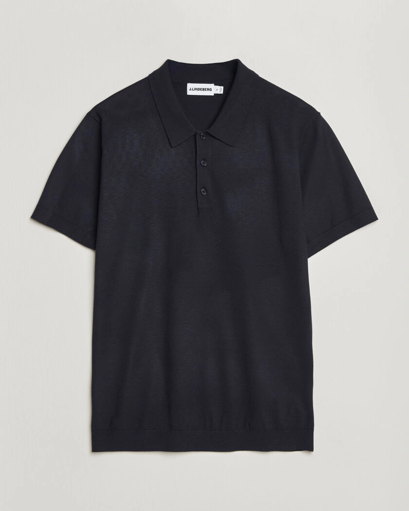 J.Lindeberg Ridge Knitted Polo JL Navy – Bleu