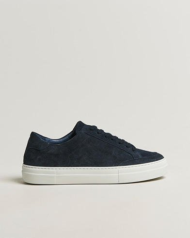 J.Lindeberg Art Signature Suede Sneaker JL Navy – Blauw