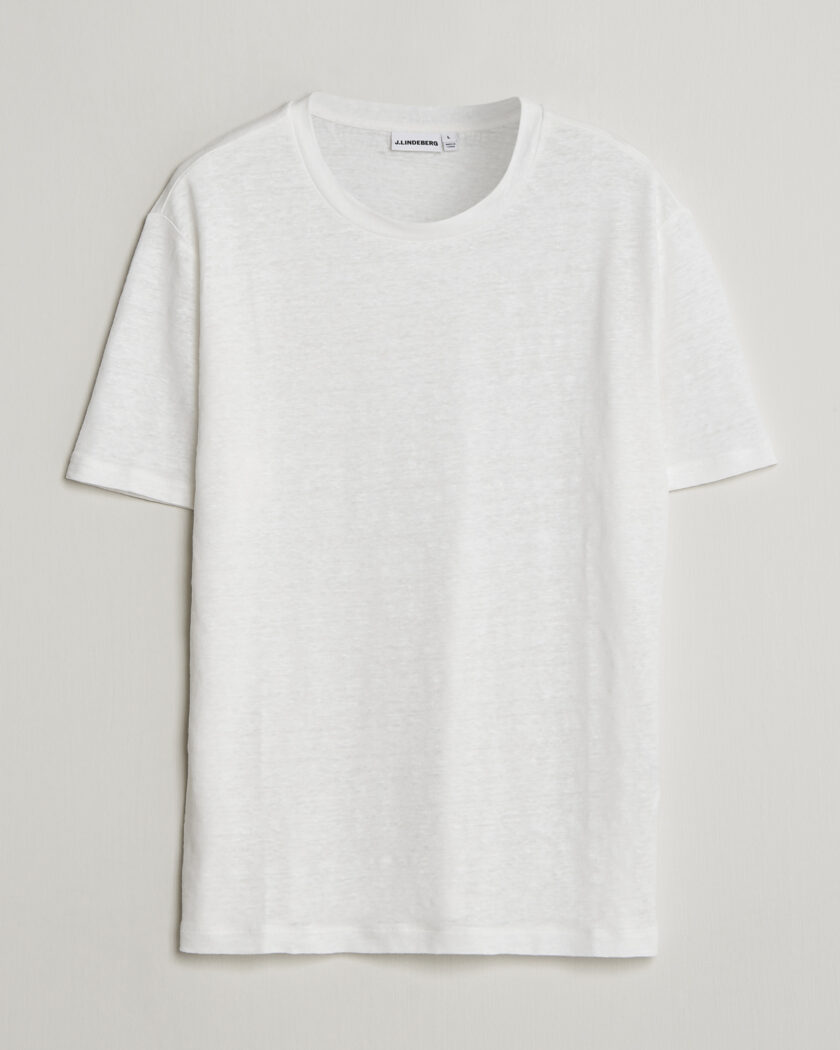 J.Lindeberg Coma Linen T-Shirt White – Wit