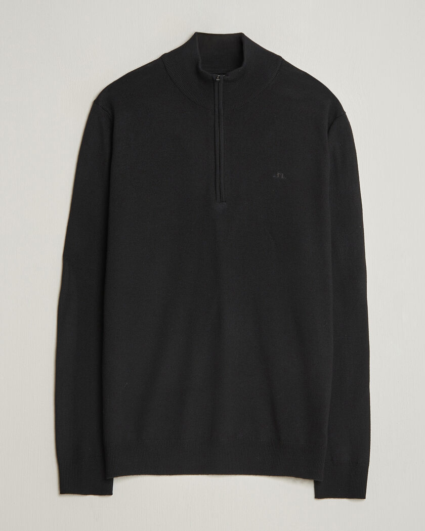 J.Lindeberg Kiyan Merino Half Zip Black – Zwart