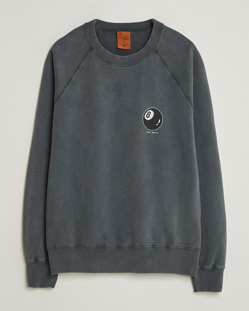 Nudie Jeans Palle Printed Crew Neck Sweatshirt Antracite – Gris