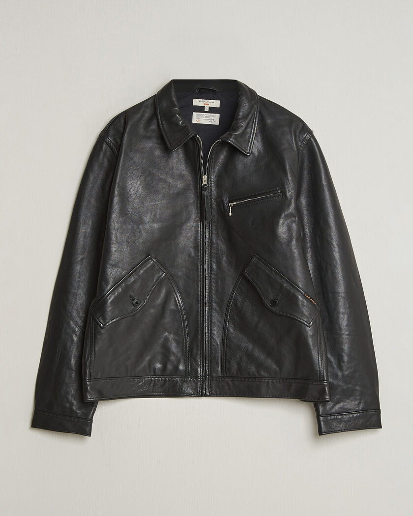 Nudie Jeans Blake Leather Jacket Black – Zwart