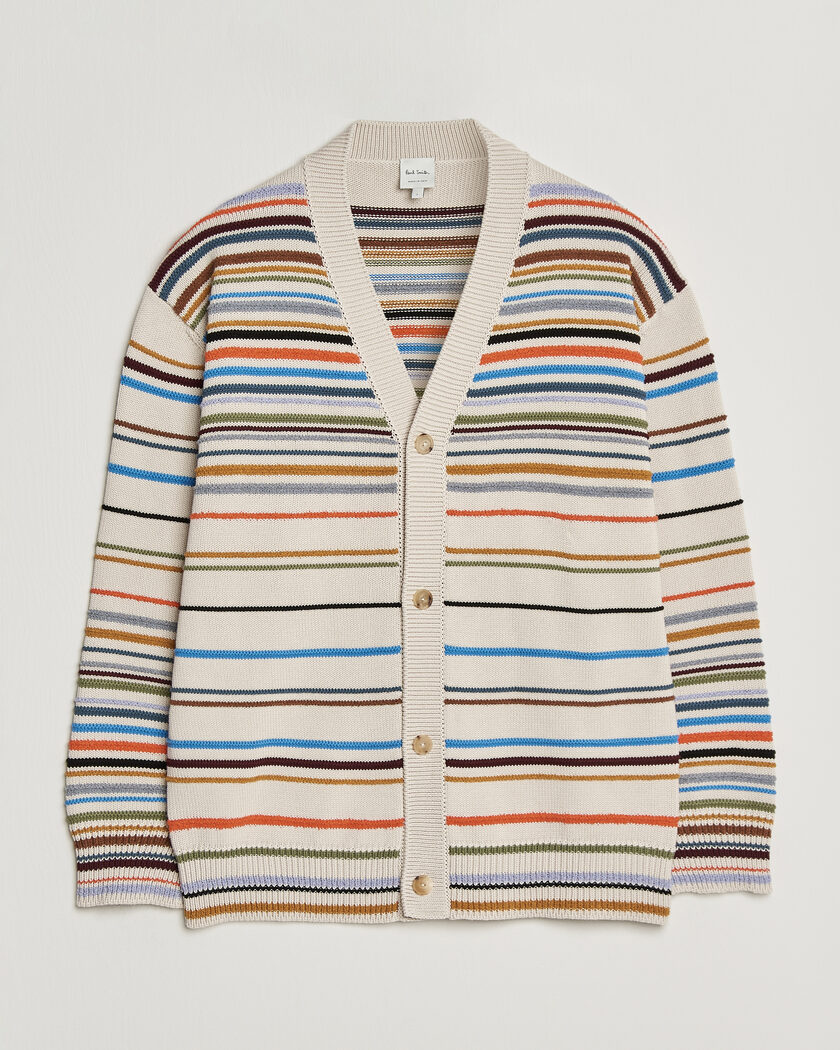 Paul Smith Signature Stripe Knitted Cardigan White – Meerkleurig