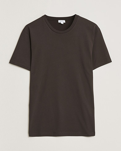 Sunspel Riviera Midweight T-Shirt Dark Chocolate – Bruin