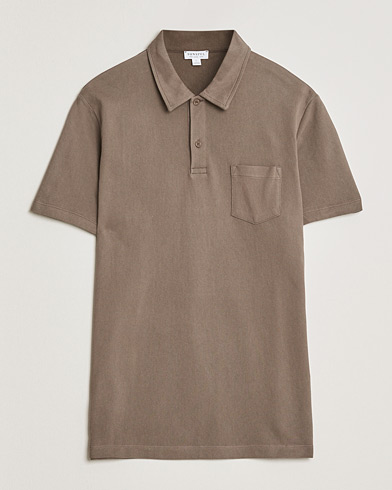 Sunspel Riviera Polo Shirt Dark Cedar – Marron