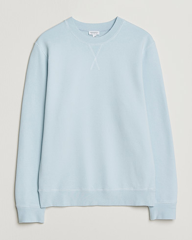 Sunspel Loopback Sweatshirt Pastel Blue – Bleu