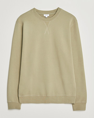 Sunspel Loopback Sweatshirt Pistachio – Groen