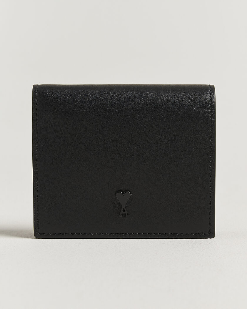 AMI Tonal Heart Logo Wallet Black – Noir