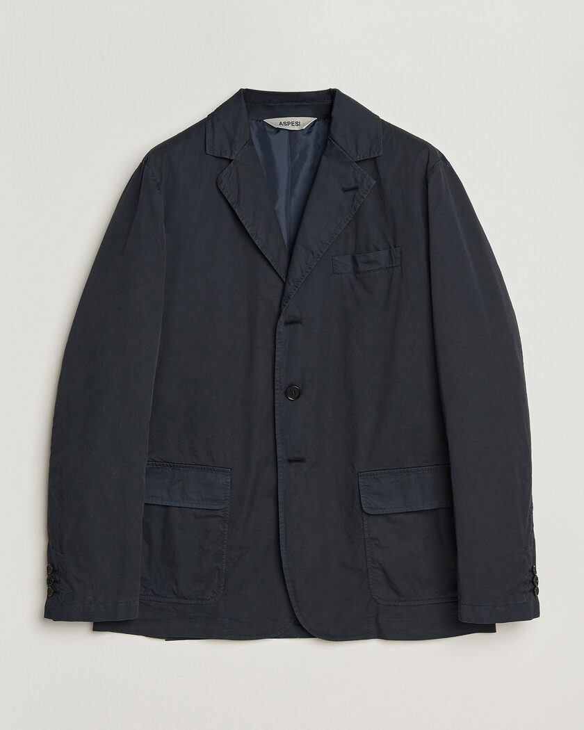 Aspesi Cotton Blazer Navy – Blauw
