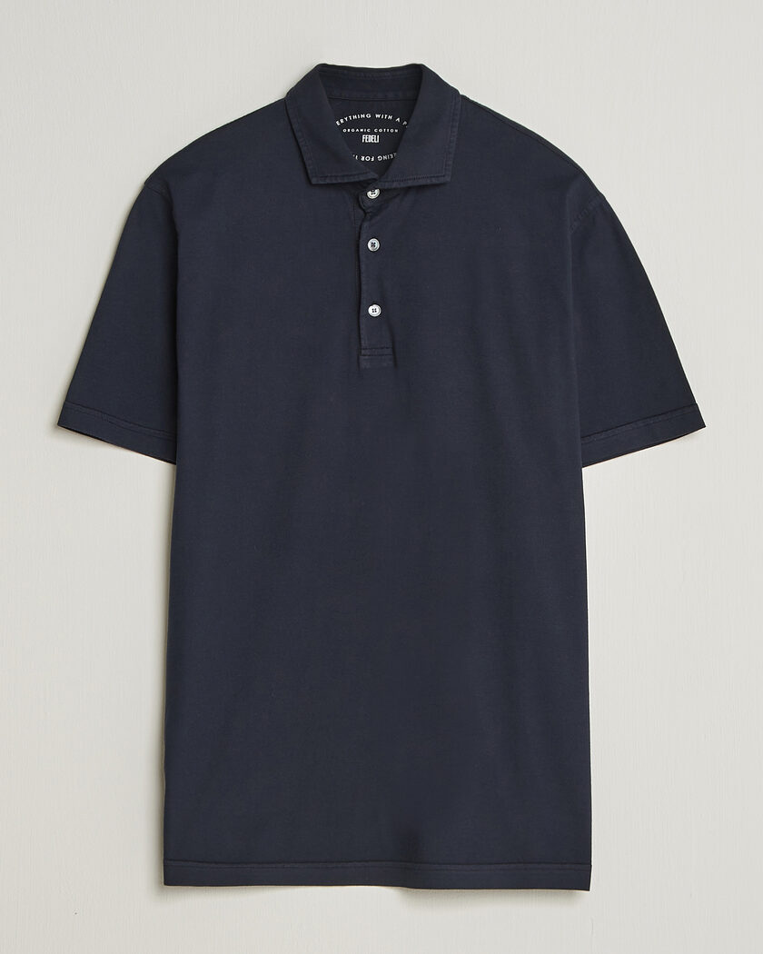 Fedeli Zero Organic Cotton Polo Navy – Blauw