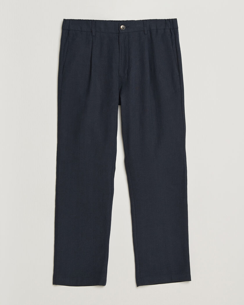 Herno Cotton/Linen Drawstring Pants Navy – Bleu