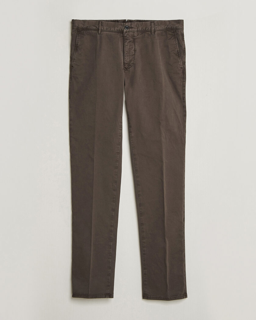 Incotex Slim Fit Garment Dyed Slacks Dark Brown – Bruin