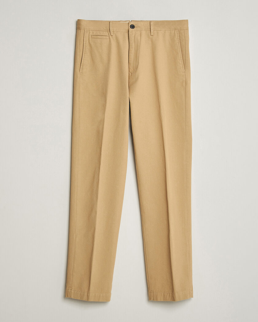 Incotex Regular Fit Uniform Cotton Slacks Khaki – Bruin