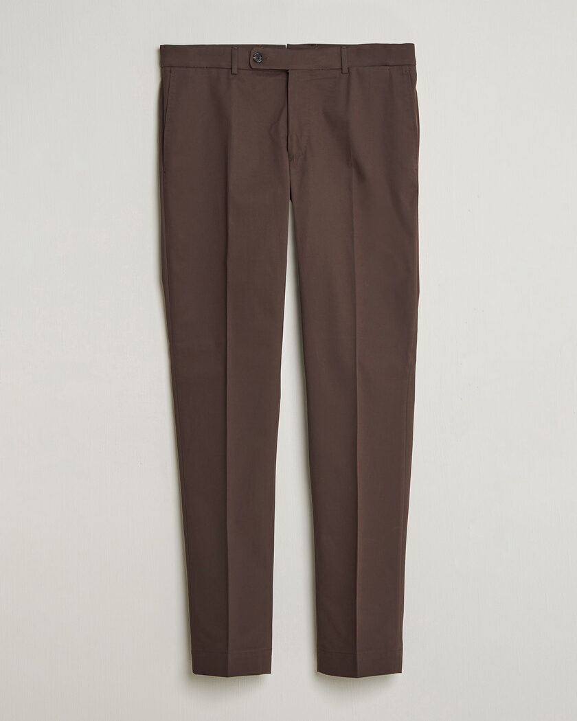 Incotex Regular Fit Flexgab Cotton Chinos Dark Brown – Bruin