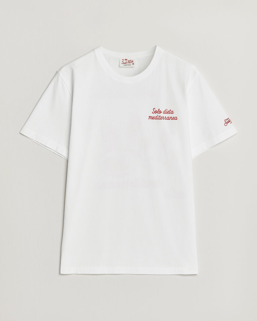 MC2 Saint Barth Back Printed Cotton T-Shirt Dieta Mediterranea – Blanc
