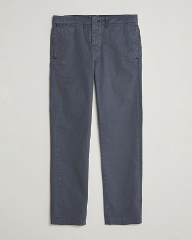 RRL Officers Flat Pants Navy – Bleu