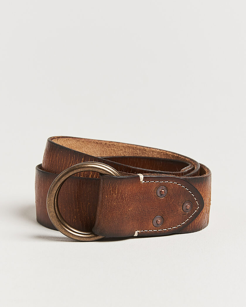 RRL Ring Belt Vintage Brown – Marron