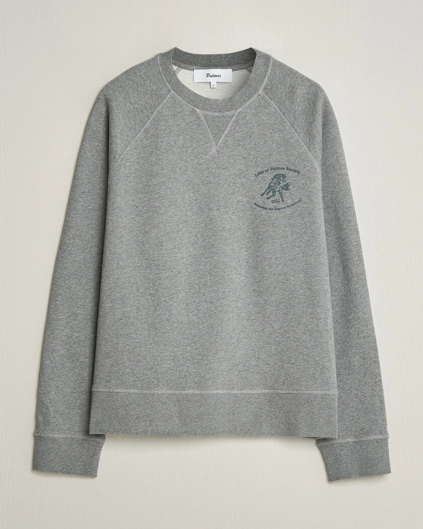 Palmes Lake Raglan Sweatshirt Grey Melange – Grijs