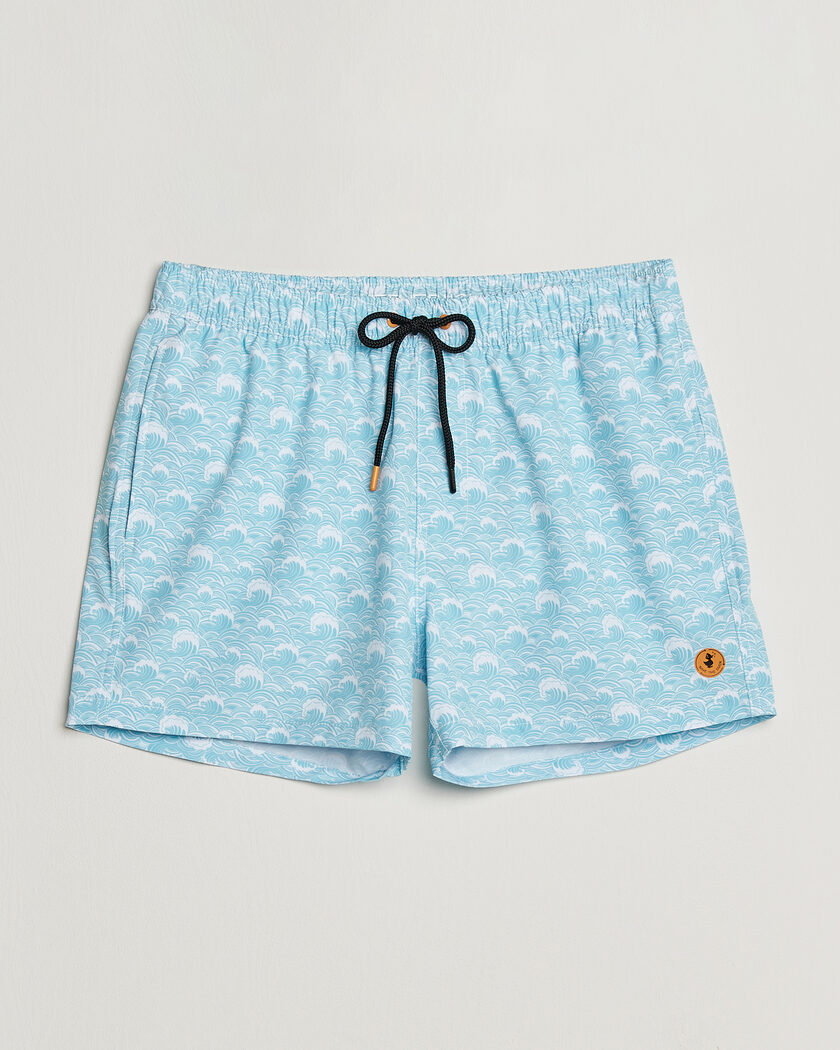 Save The Duck Printed Drawstring Swimshorts Waves – Bleu
